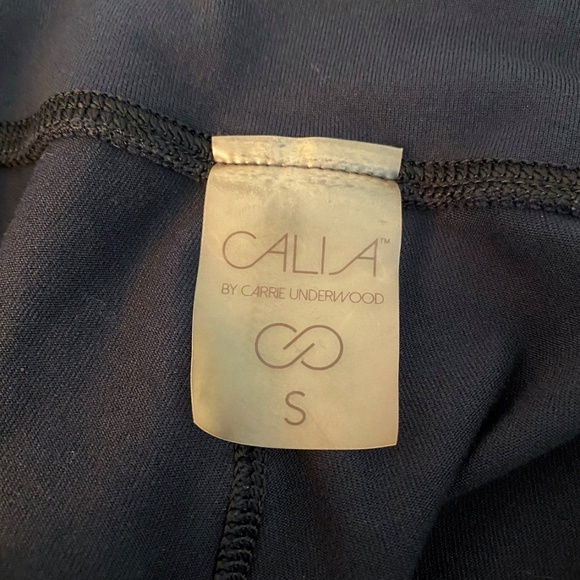 Calia Black Blue Floral Mesh Leggings Size Small - Picture 8 of 9